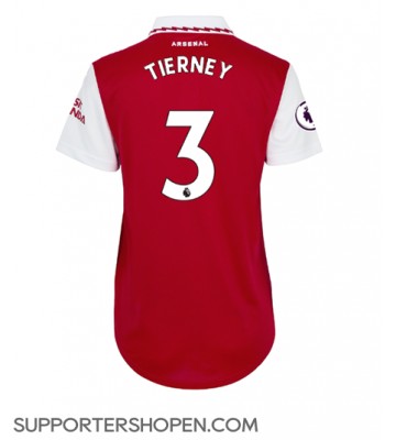 Arsenal Kieran Tierney #3 Hemma Matchtröja Dam 2022-23 Kortärmad